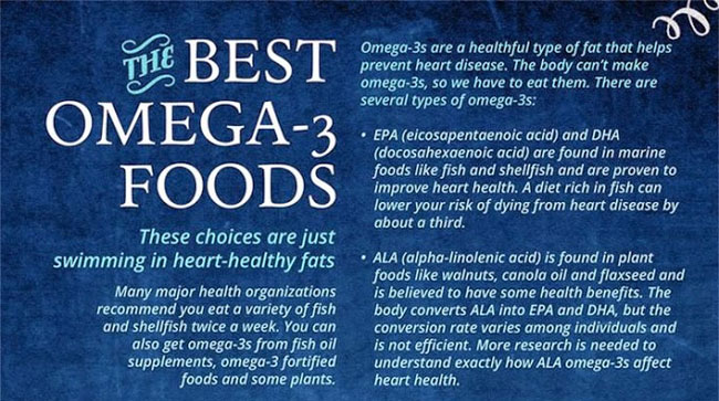 The Best Omega-3 Foods Infographic