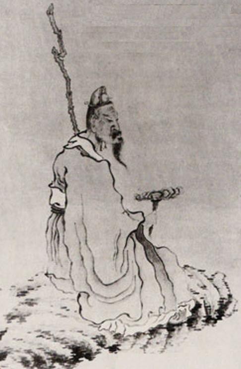 Man holding reishi mushroom. By Chen Hungsho (1599-1652)